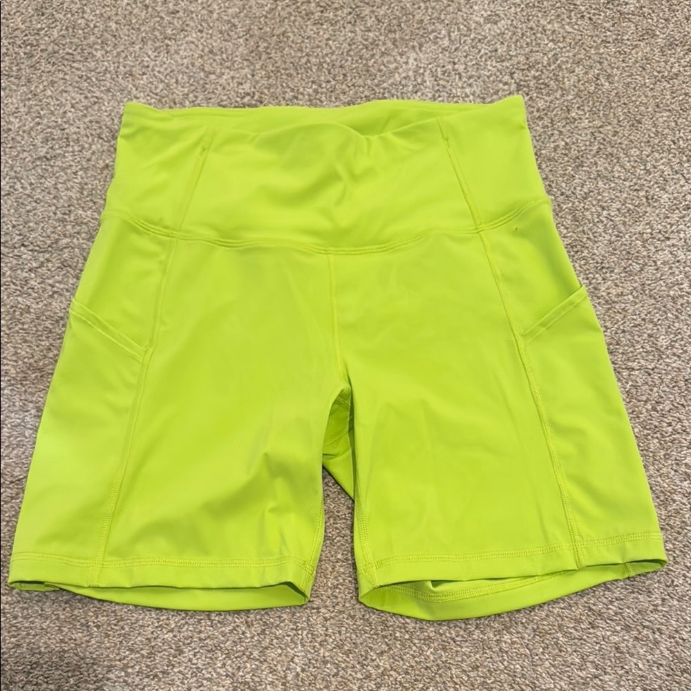 CRZ YOGA Bright Lime Bike Shorts